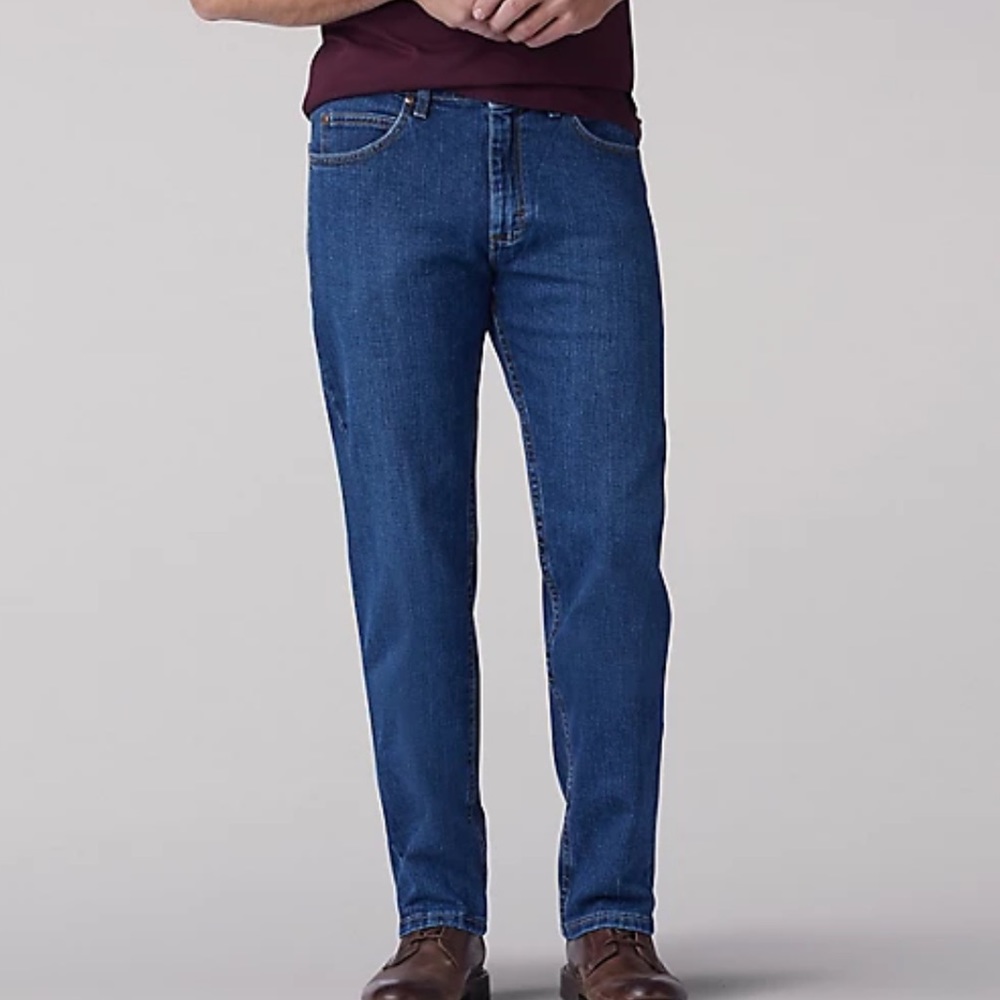 NEW LEE MENS REGULAR FIT JEANS SIZE:38x30